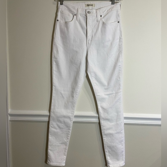 Madewell NWT Tall Curvy High-Rise Skinny Jeans in Pure White size 29 Tall - Picture 5 of 7